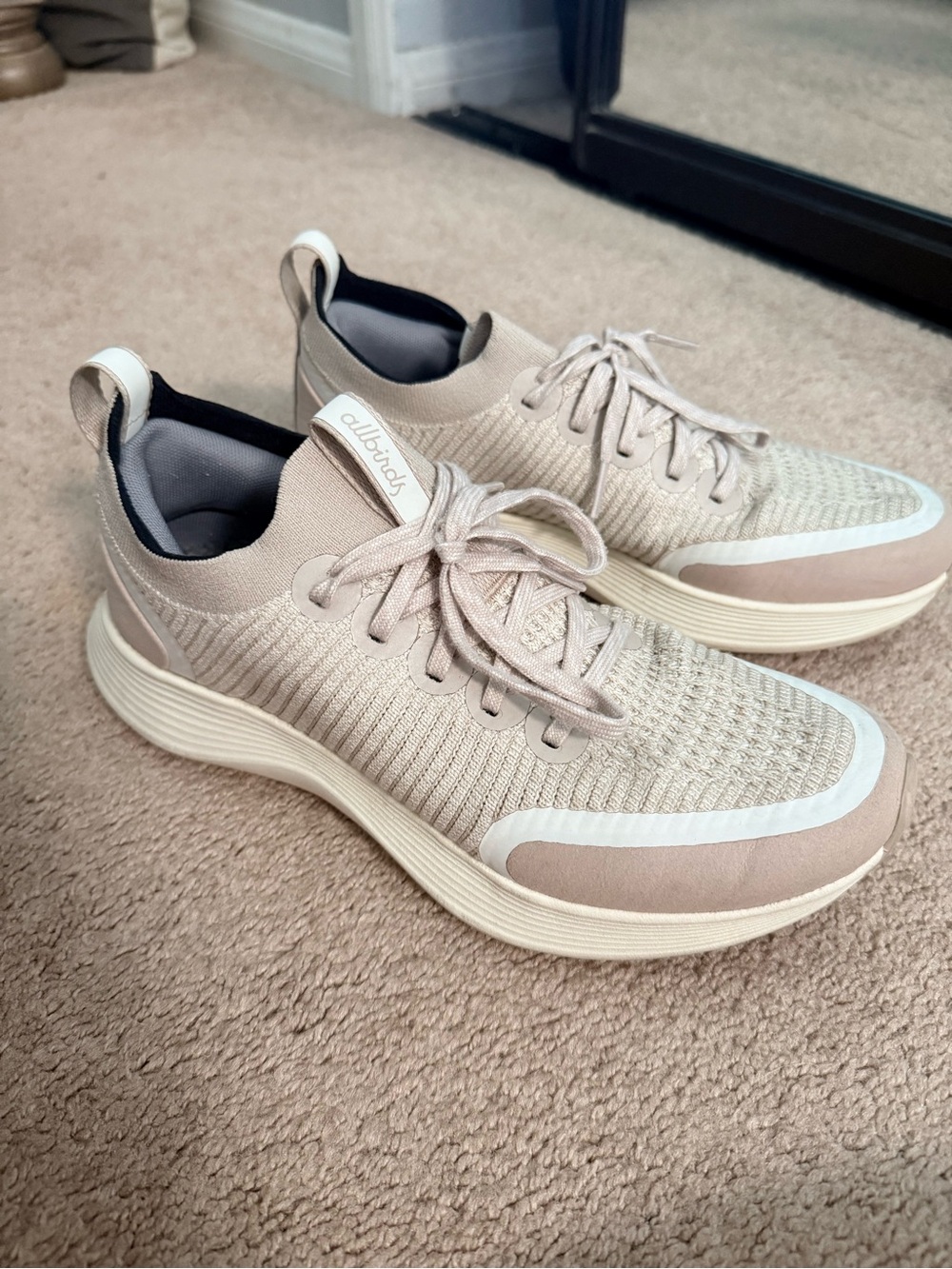 allbirds Women's Knit Lace-Up Sneakers — Sandstone Beige